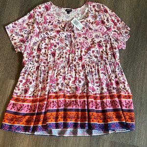 Torrid Floral Babydoll Top